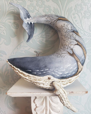 Whale with tree design