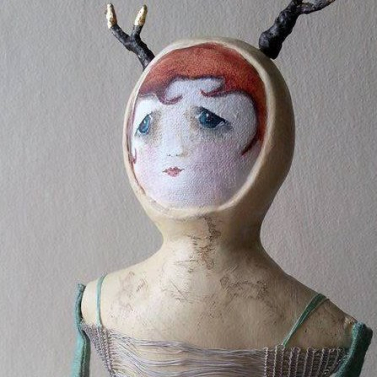 art doll with antlers