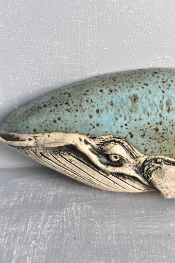 'Into the blue' original handmade whale.
