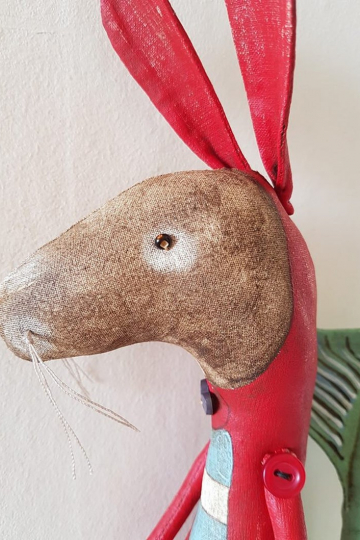 Merhare in red jacket.