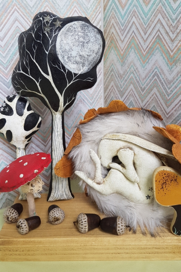 Woodland hare sculpture